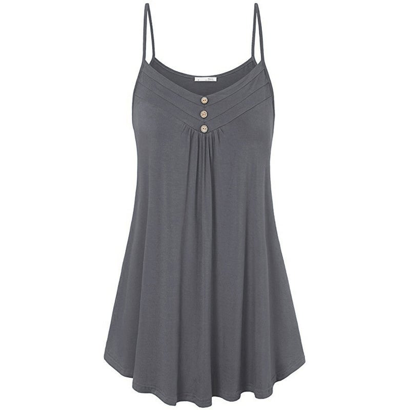 V-ringad enfärgad camisole