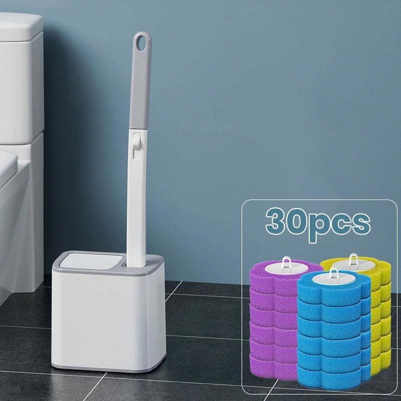 Einweg-Toilettenbürstenset mit austauschbaren Bürstenköpfen