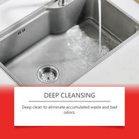 Powerful kitchen and bathroom pipe cleaning agent