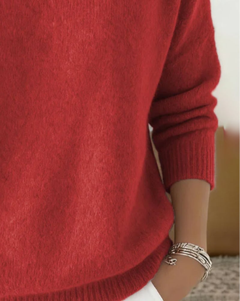 Pullover Polokrage Avslappnad Stil