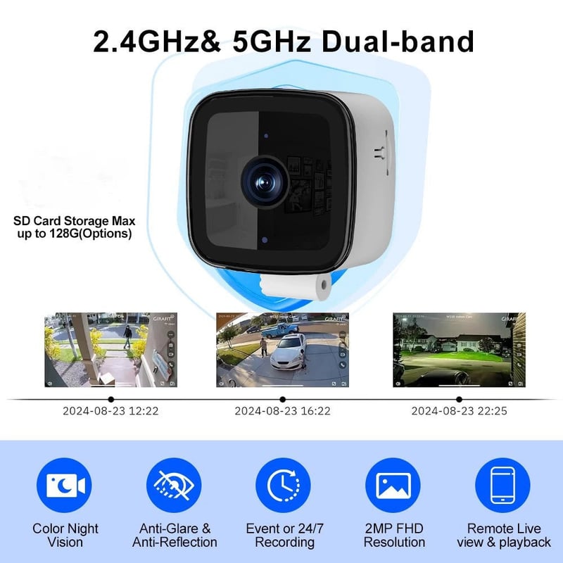 Sakerplus® Smart 2K Window Security Camera