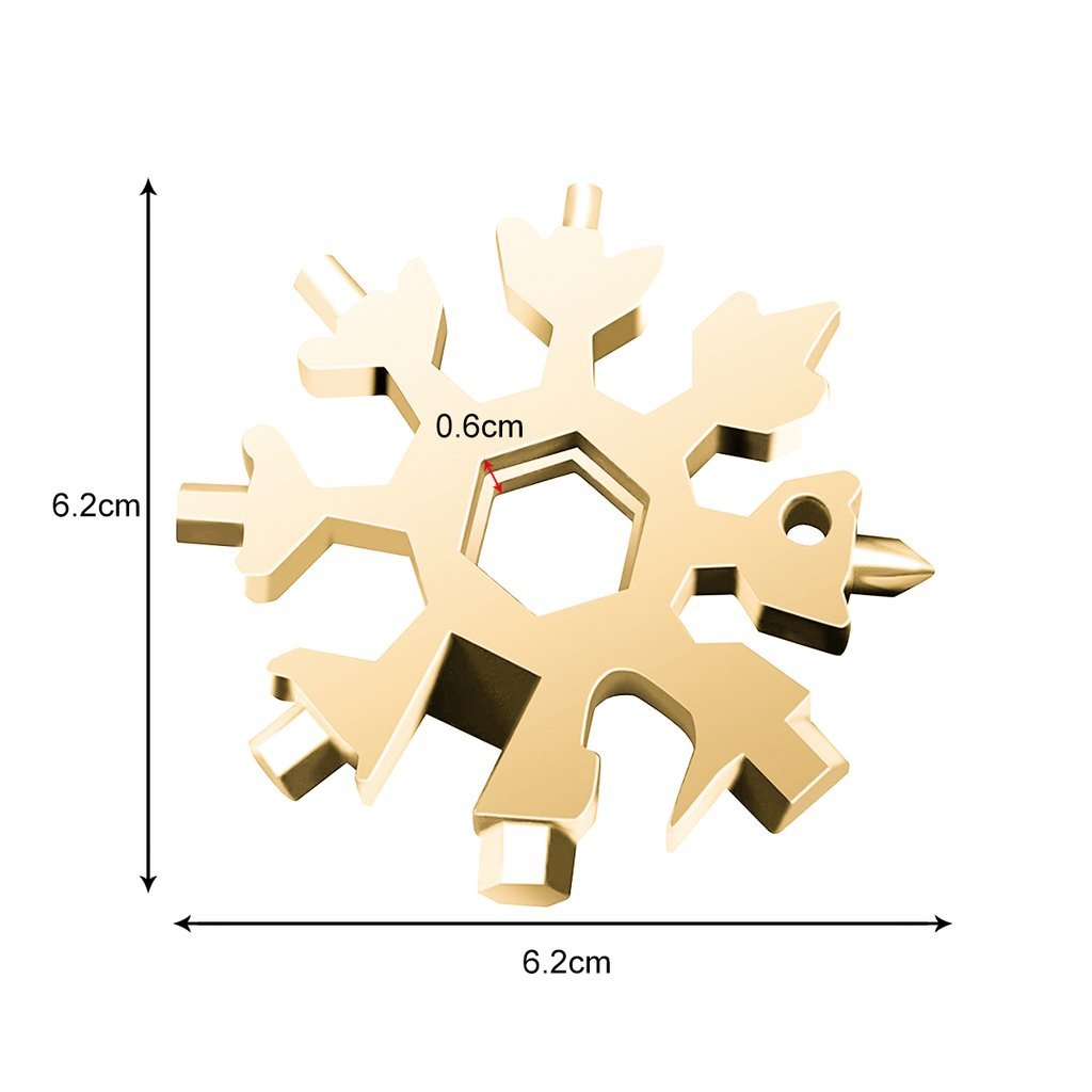 18-in-1 Edelstahl Schneeflocken Multi-tool