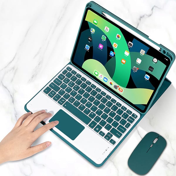 Detachable Wireless Keyboard with Case & Pencil Holder