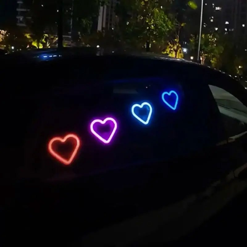 Solar Heart LED Car Ambient Light