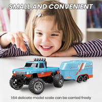 Mini Remote-controlled Shock-absorbing Off-road Monster Truck 1:64 Scale Trailer