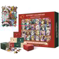 🎄Hot Sale 49%OFF🌟Happy Christmas Cats Advent Calendar Jigsaw Puzzle