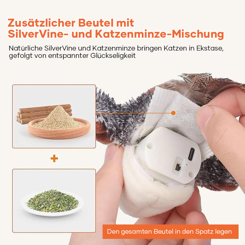 🐱 Katzenspielzeug - Simulierter zwitschernder Vogel