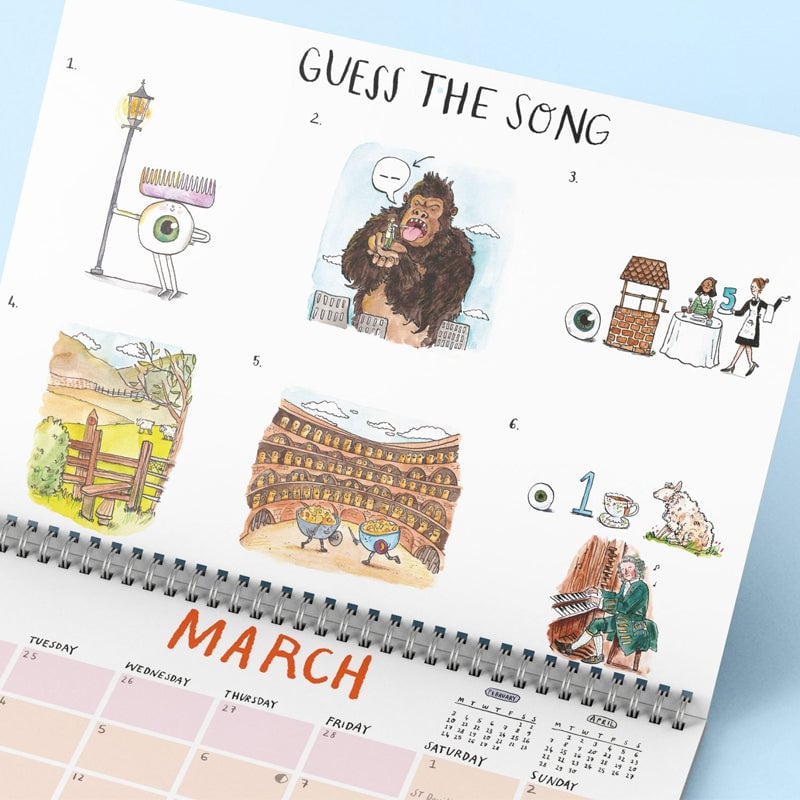 Pun quiz calendar - A4 Guess the Pun 2025