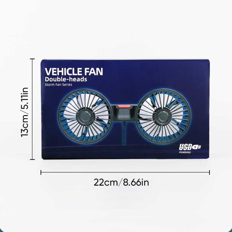 Elektrischer Doppelkopflüfter für die Rückseite des Autos
