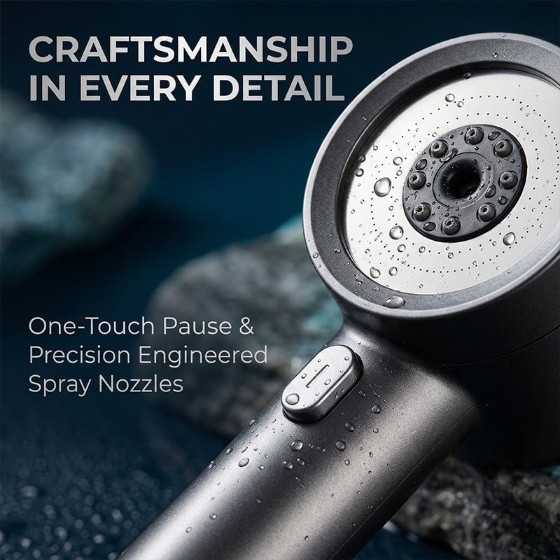 Filtered High-Pressure Shower Head Set