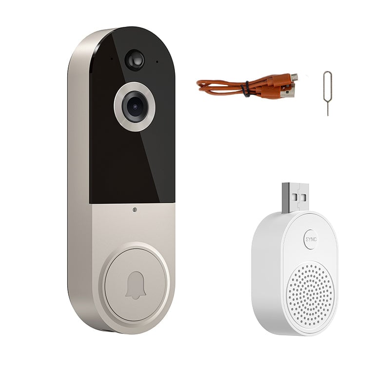Wireless Smart Doorbell Surveillance Camera with HD Night Vision