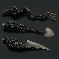 Halloween-present Skeletala Bestickset (3 st)