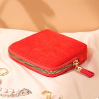 Mini Schmucktasche mit Quasten-Reißverschluss