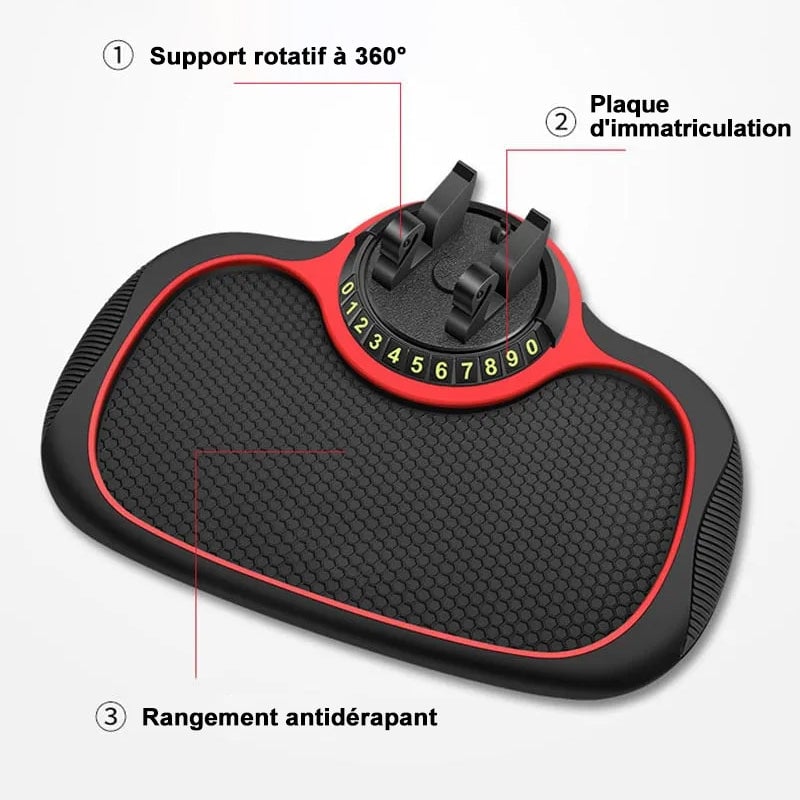 🚗Support de téléphone automatique de tapis antidérapant de voiture multifonction🚗