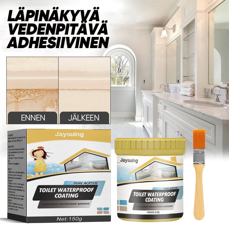 Kirkas vedenpitävä laastari- ja tiivisteneste