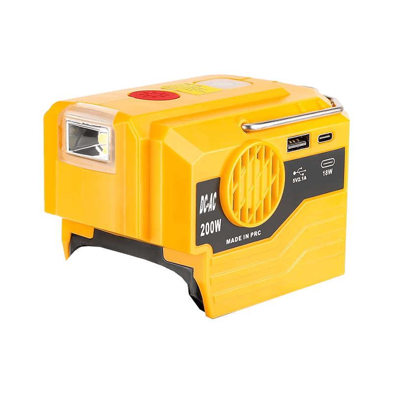 200W Power Inverter for Dewalt/Makita/Milwaukee/Ryobi 18-20V to 120V Adapter