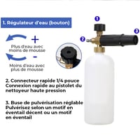 Améliorez votre expérience de lavage de voiture - Accessoire à double connecteur pour canon à mousse