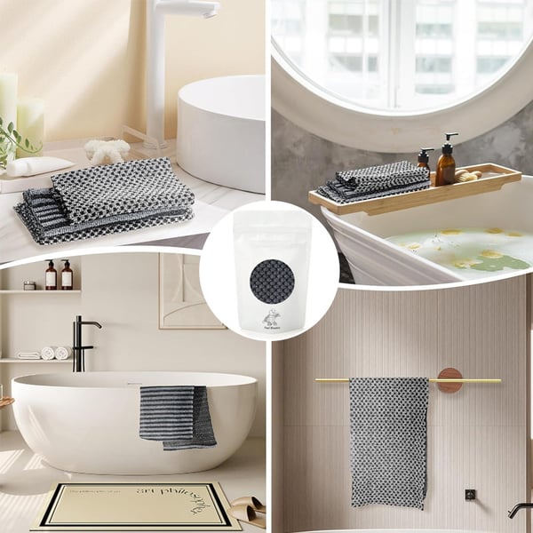 Eksfolierende antibakterielt badehåndklæde