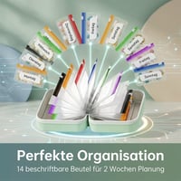 Premium wasserdichtes PU-Reisepillenorganizer-Set