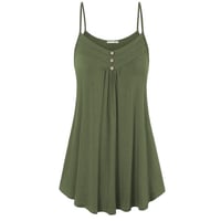 V-ringad enfärgad camisole