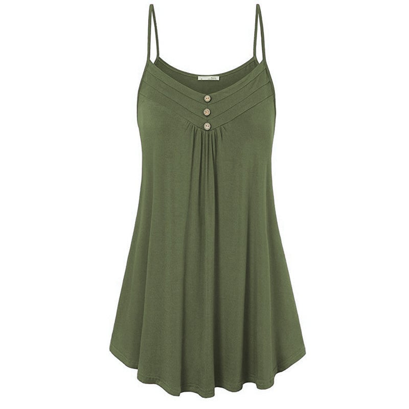 V-ringad enfärgad camisole