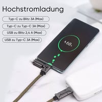 4-in-1-Schnellladekabel aus Nylongeflecht