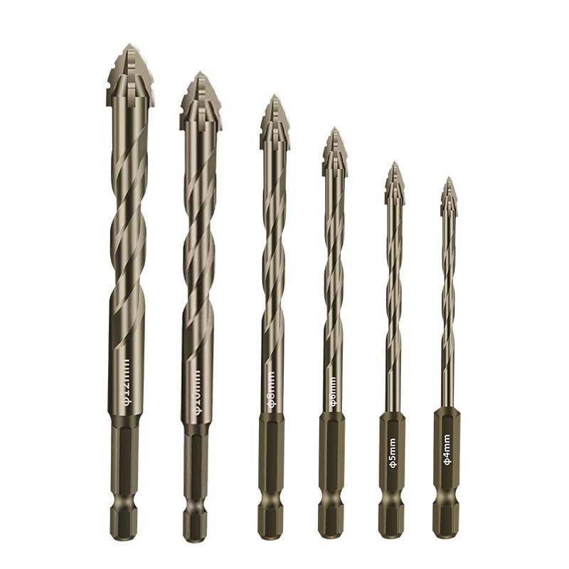 Four-Flute Sawtooth Eccentric Drill Bit