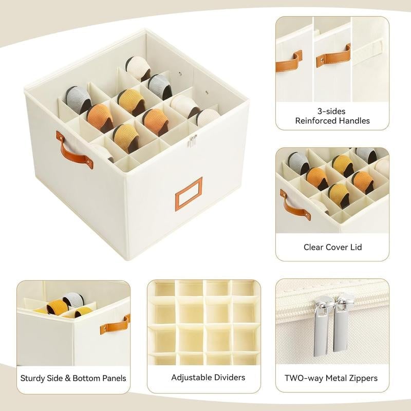 16-Grid Foldable Cloth Shoe Box