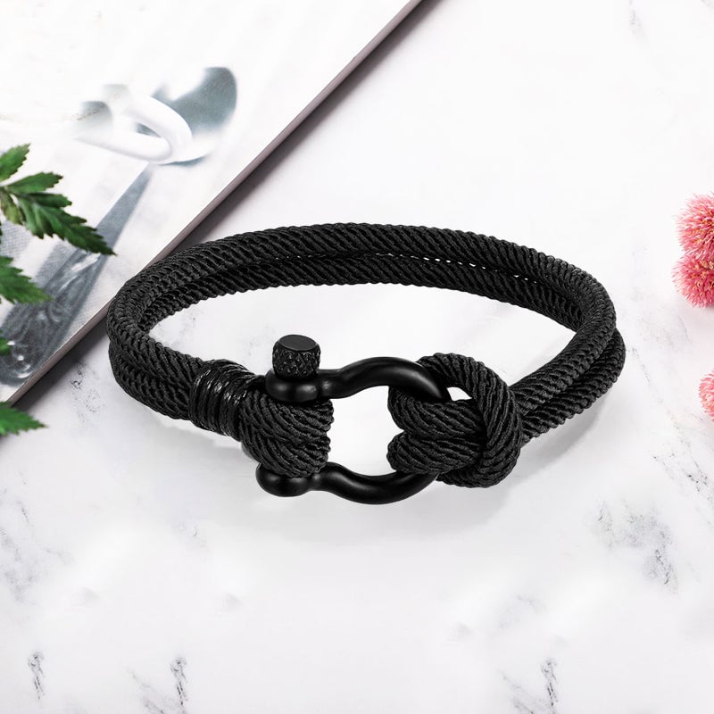 Love You Forever Nautical Braided Rope Bracelet - To My Son/Grandson