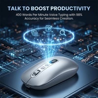 Kexon™ AI Smart Tri-Mode Voice Typing Mouse