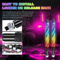 Sakerplus® Spiral RGB LED Whip Lights Set