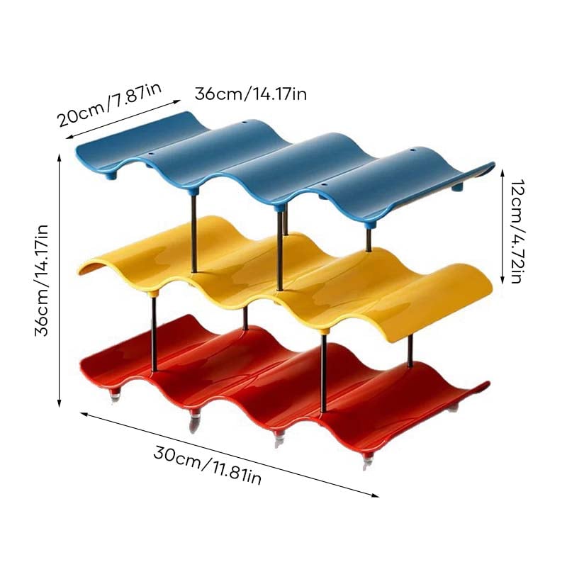 Sakerplus® Stackable Wave Cup Storage Rack