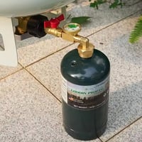 Top-vurderet propangas refill "albue-adapter" med tankmåler