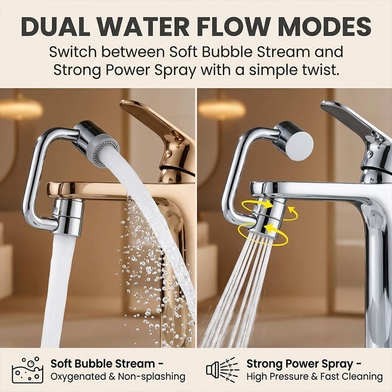 U-Shaped Universal Swivel Fauce