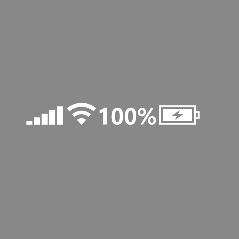 Reflecterende sticker batterijsignaal