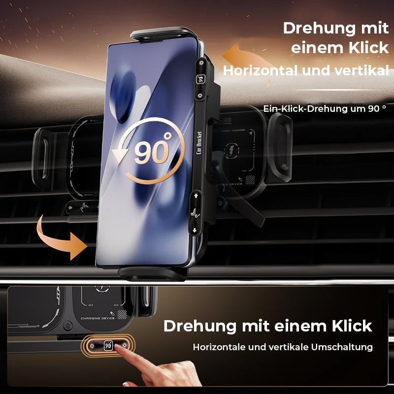 Kabellose Ladestation mit rotierbarer Halterung fürs Auto