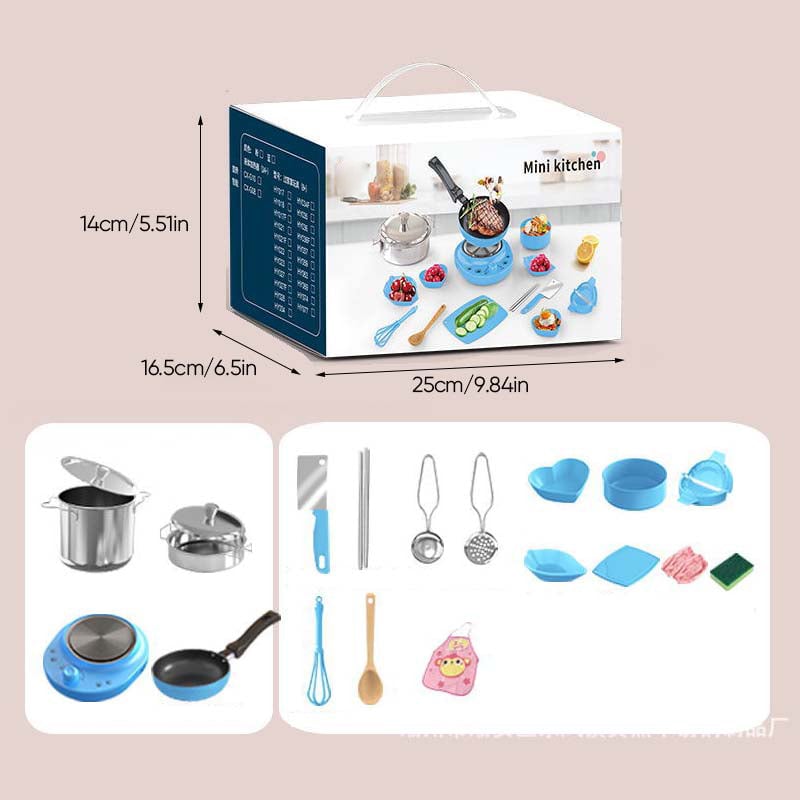 Echtes Kochen im Mini-Küchenspielzeug für Kinder – 22-teiliges Set