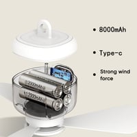 Kexon™ Portable Rechargeable Ceiling Fan