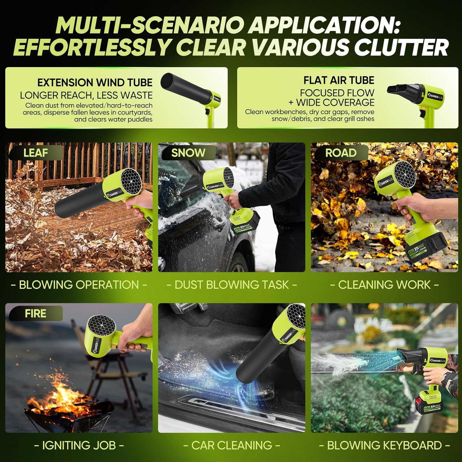 Sakerplus Portable Dust Cleaner with Brushless Motor