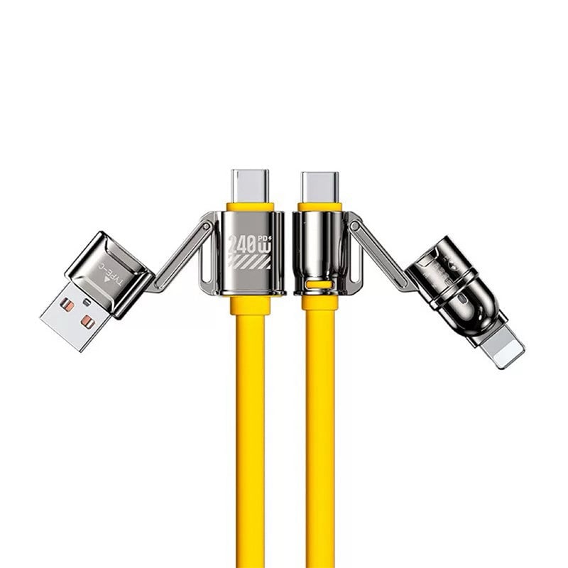 Liquid Silicone 4-in-1 Fast Charging Cable