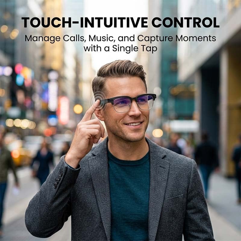 Sakerplus® AI Camera Glasses with Real-Time Translation
