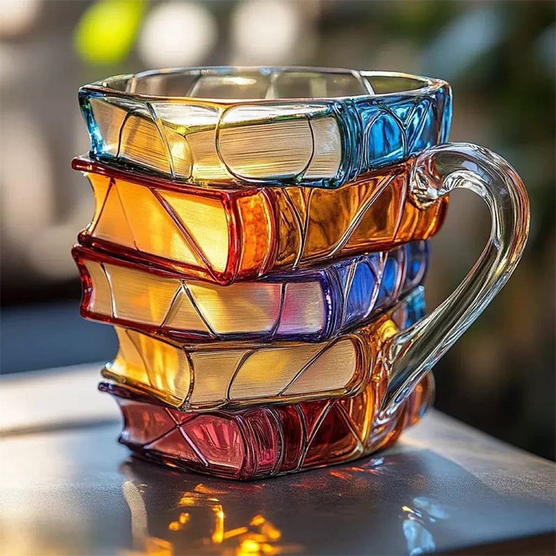 Hand-painted Book Coffee Cup