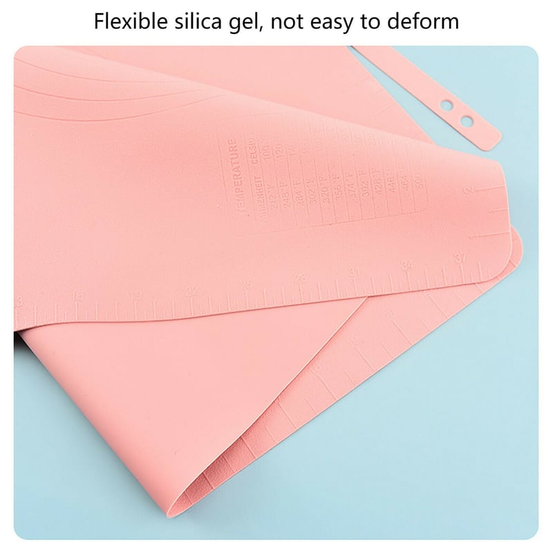 Extra Large Kitchen Tools Silicone Roll-Up Pastry Mat With Measurements