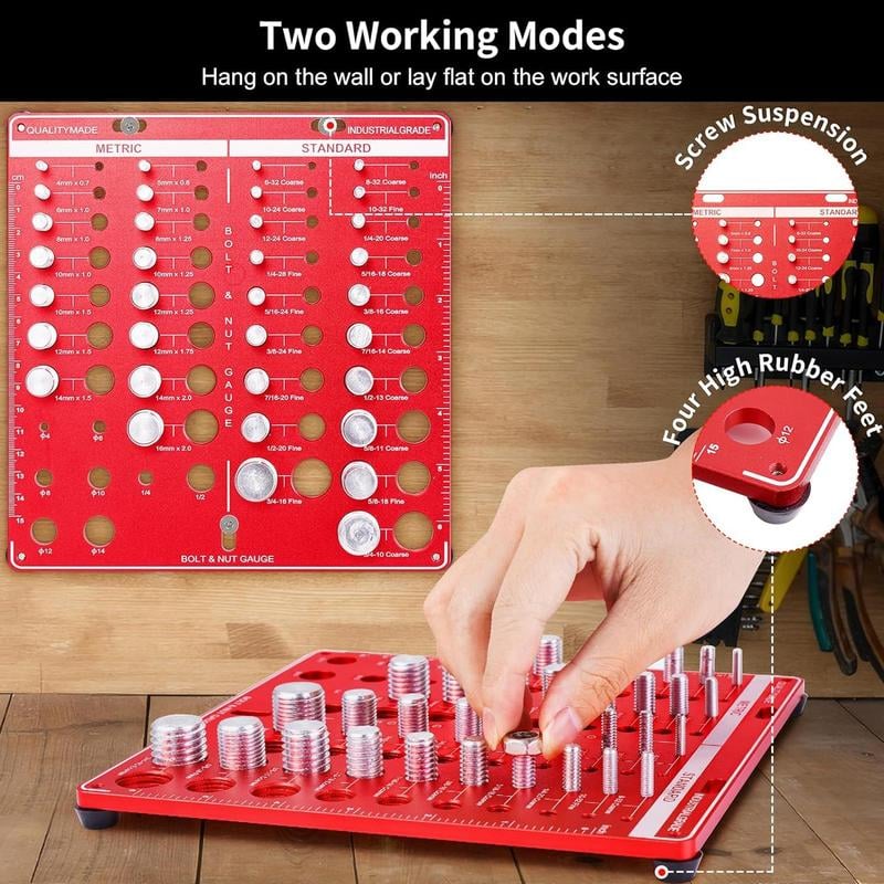 Sakerplus Metric & Standard Thread Checker