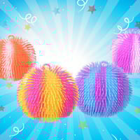 Multi-Color Tie Dye Swirl Puffer Ball