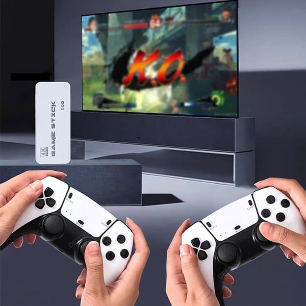 Retro-Spielkonsole mit zwei drahtlosen Controllern