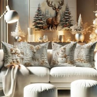 Christmas Linen Cushion Pillowcase