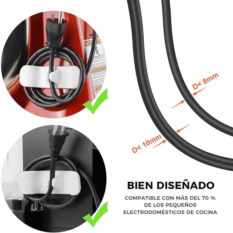 Almacenamiento de cables para electrodomésticos de cocina