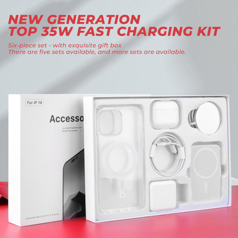 Six-piece fast charging kit for iPhone