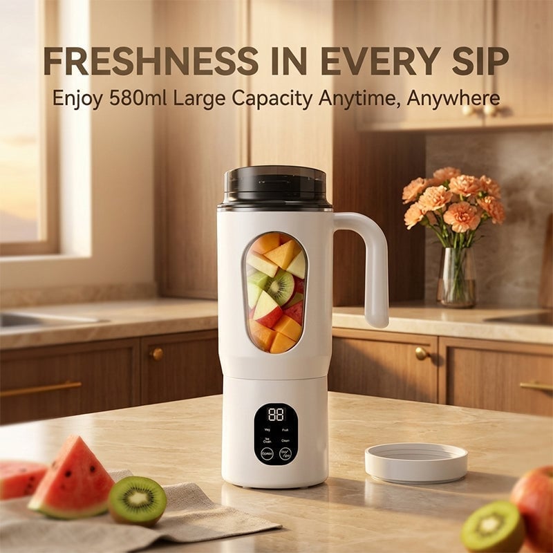 Portable 2-in-1 Electric Juicer and Smoothie Blender